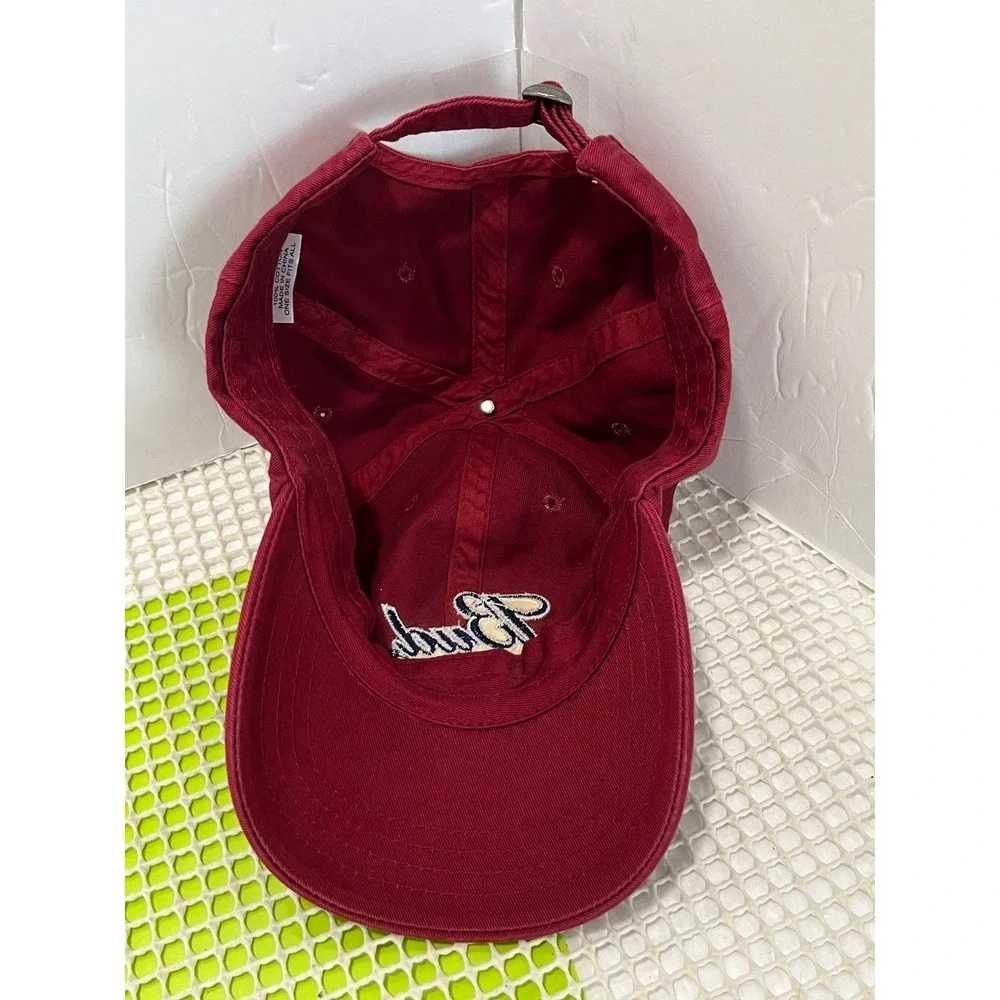 Budweiser King of Beers Hat Maroon Red Cotton Adjustable Strapback Dad Cap Logo